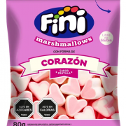 FIN MARSHMALLOWS CORAZON 80 G PACK 12 UN.
