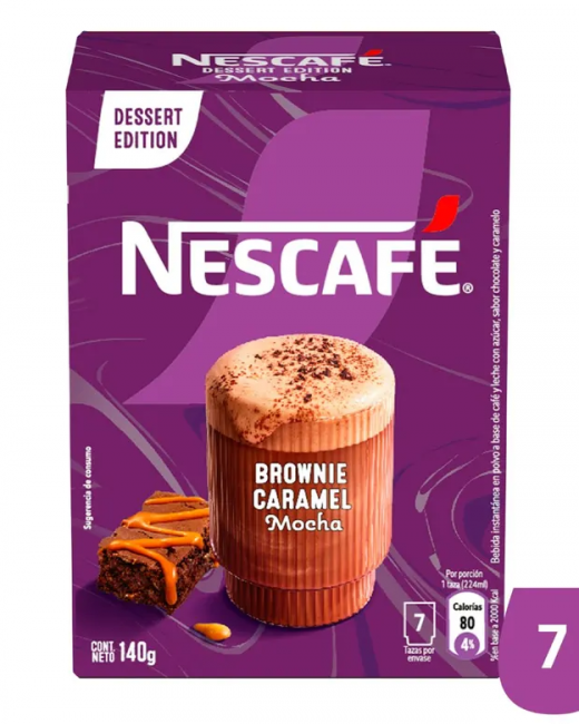 NESCAFE BROWNIE CARAMEL MOCHA 14 GR /7 UN/