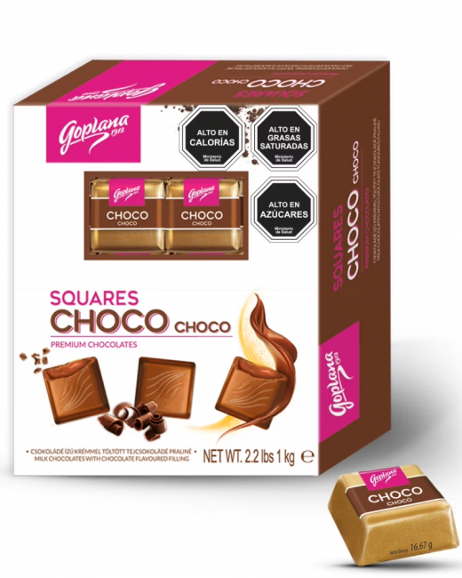 CUADRITO DE CHOCOLATE CHOCO CAJA 60 UN.
