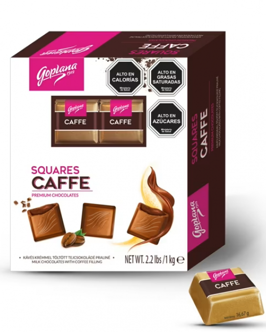 CUADRITO DE CHOCOLATE CAFE CAJA 60 UN.
