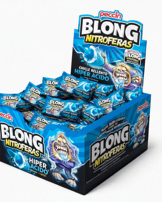 CHICLE BLONG HELADO AZUL 40 UNIDADES