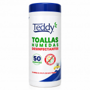 TEDDY TOALLA HUMEDA DESINFECTANTE POTE /50 UN/ PACK 12 UN.