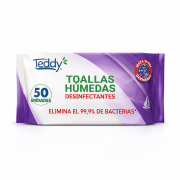 TEDDY TOALLA HUMEDA DESINFECTANTE LAVANDA PACK 24 UN.