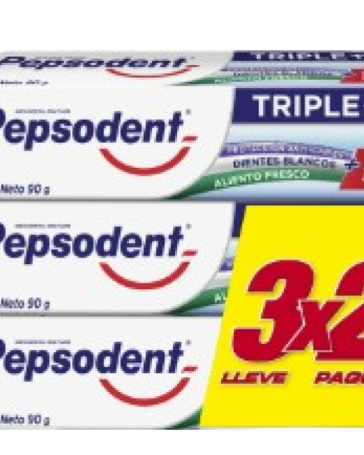 PEPSODENT 90 GR TRIPLE + CAJA DE 10 UNIDADES
