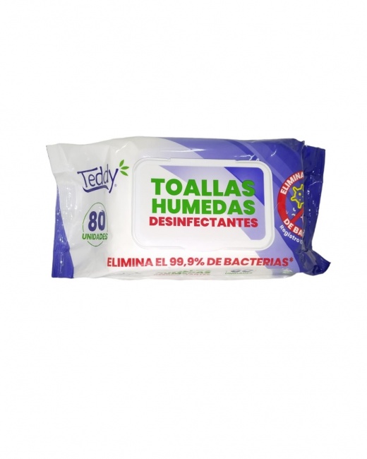 TEDDY TOALLITAS HUMEDAS DESINFECTANTES CAJA 24 UN.