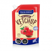 TRAVERSO KETCHUP DOYPACK 1 KG PACK 12 UN.