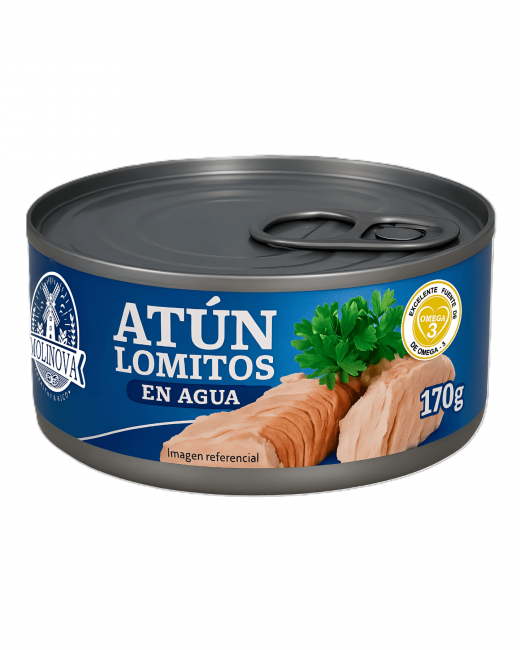MOLINOVA ATUN LOMITO AL AGUA 140 G PACK 48 UN.