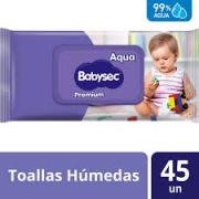 TOALLAS HUMEDAS BABYSEC DE 45 MANGA DE 10 UN.