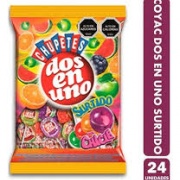CHUPETES DOS EN UNO PACK 24 UN.